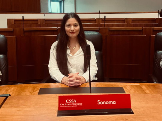 2024-25 AS President Vanessa Sanchez at CSSA Meeting